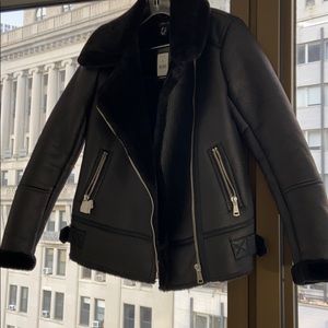 black aviator jacket